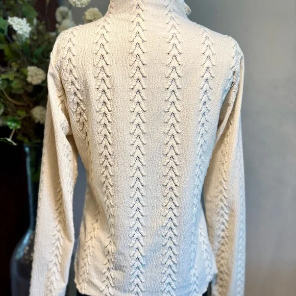 Mystree Cream Textured Tunic Top - Picture 2 of 4